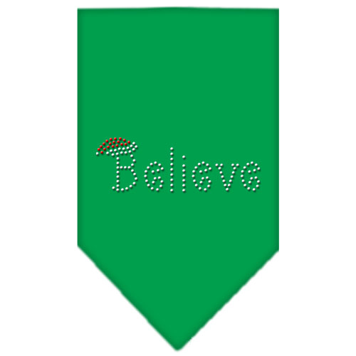 Believe Rhinestone Bandana Emerald Green Small